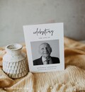 Minimalist Funeral Program Template, Printable Order of Service, Obituary, 100% Editable, Folded Card, Instant Download, Templett 0009-101FP