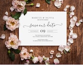 Save Our Date Wedding Template, Save the Date Printable, Editable File, Instant Download, Wedding Date Card, Digital Template #030-201SD
