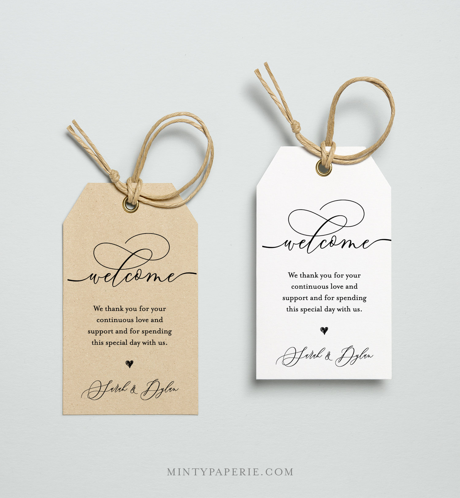 Printable Welcome Wedding Gift Bag Tags Favors Instant Download