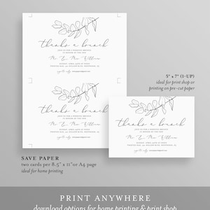 Self-Editing Wedding Brunch Invitation Template, INSTANT DOWNLOAD, 100% Editable, Printable Eucalyptus Post Wedding Brunch Invite 105BR image 4