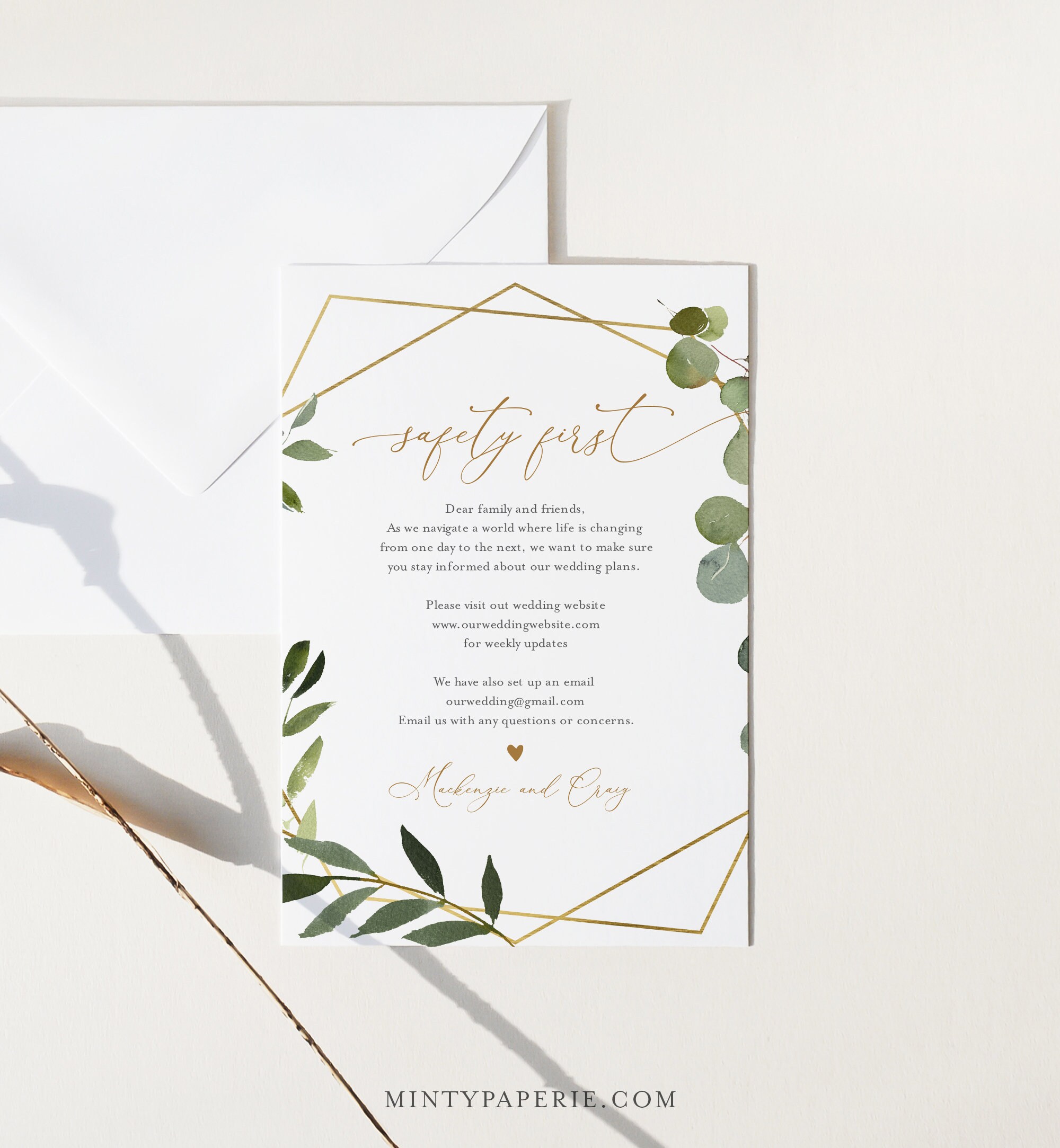Covid Wedding Info Card Safety Insert Card Safety First - Etsy