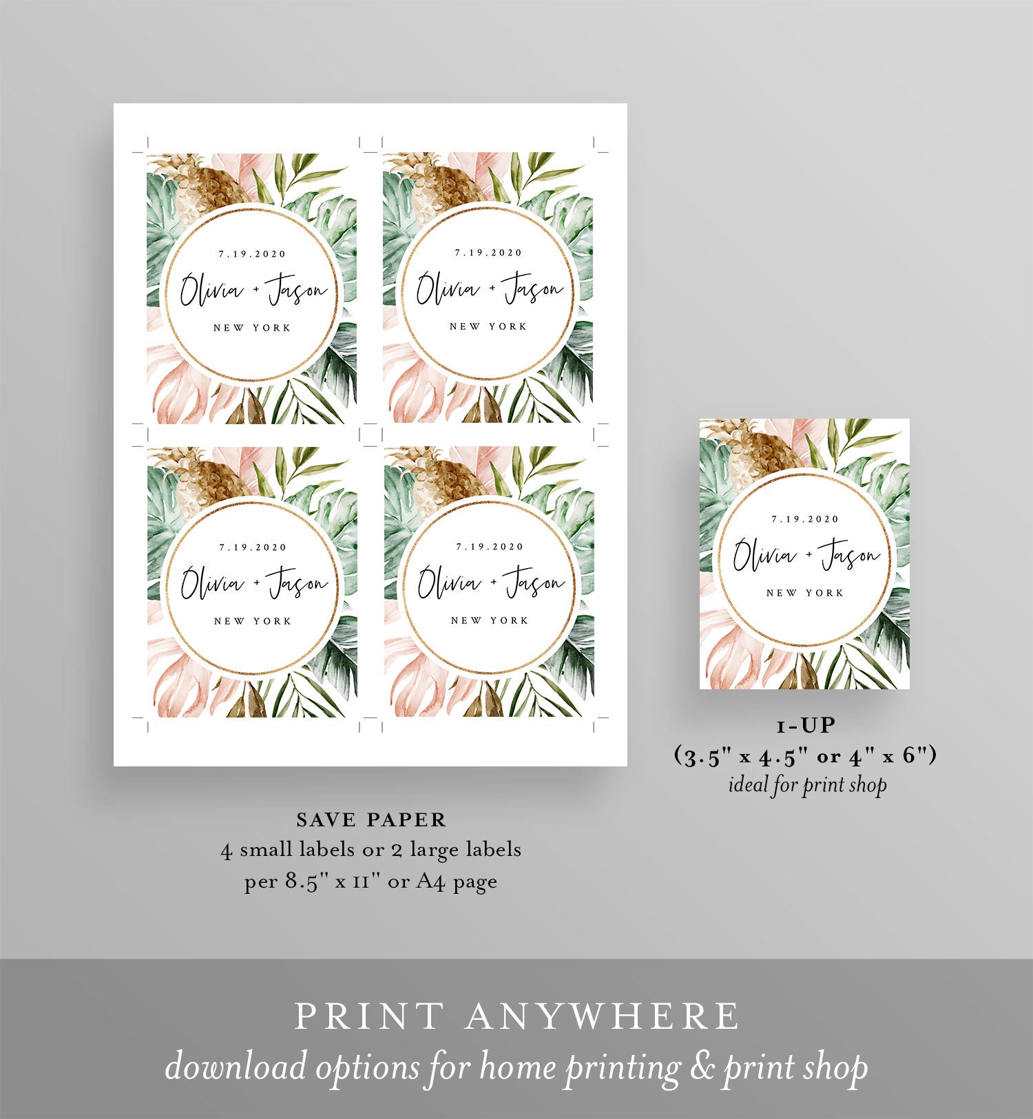 Free Wedding Wine Label Template