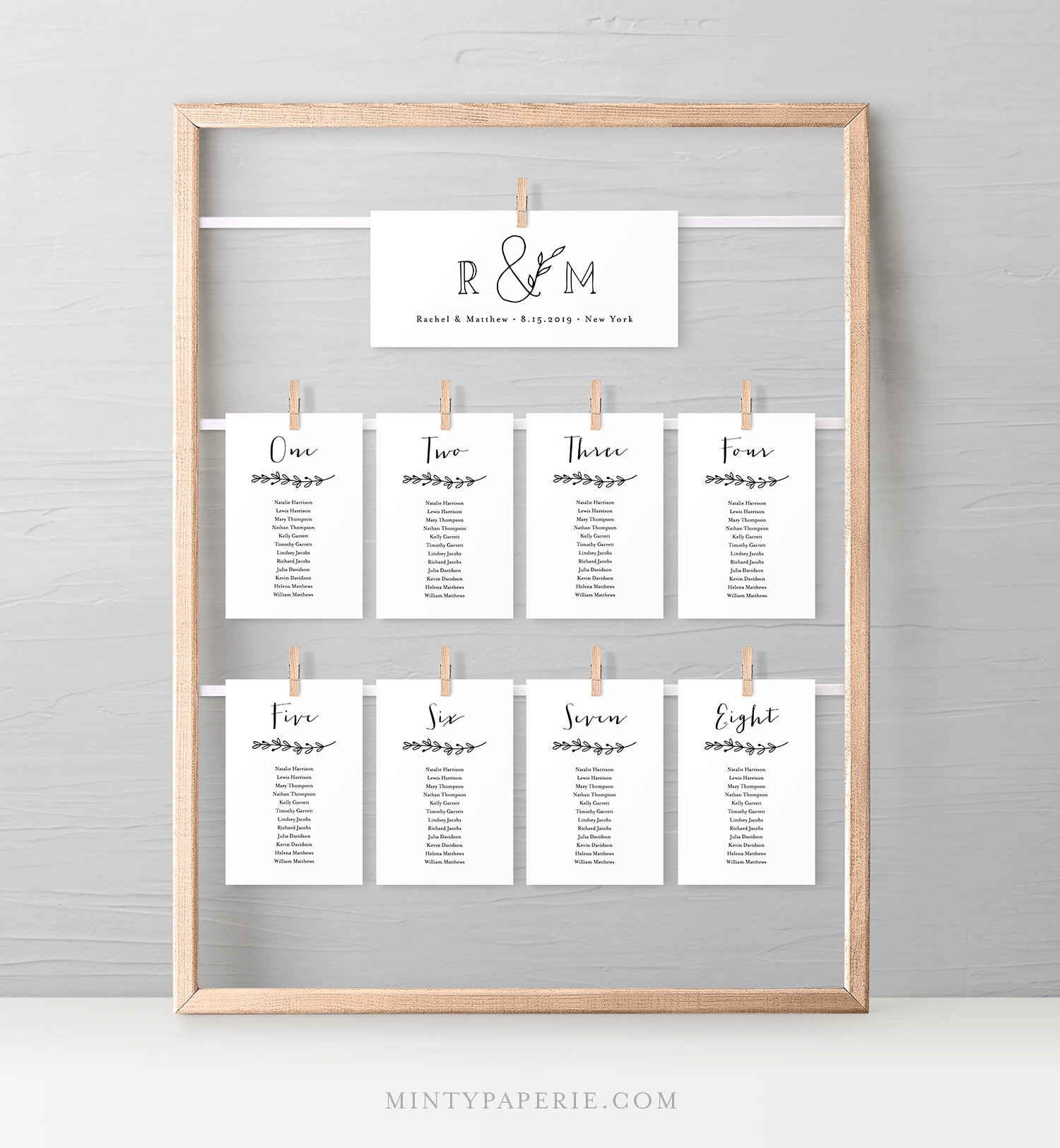 Rustic Seating Chart