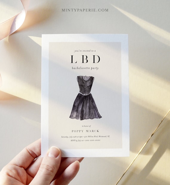 LBD Bachelorette Party Invitation Template, Little Black Dress Bridal  Shower, Editable Text, Printable, INSTANT DOWNLOAD, Templett #143BP - Etsy  Canada