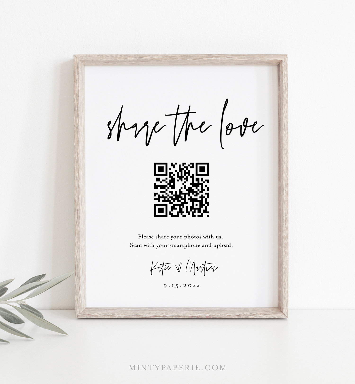 Share The Love QR Code Sign Template Scannable Photo 60 OFF