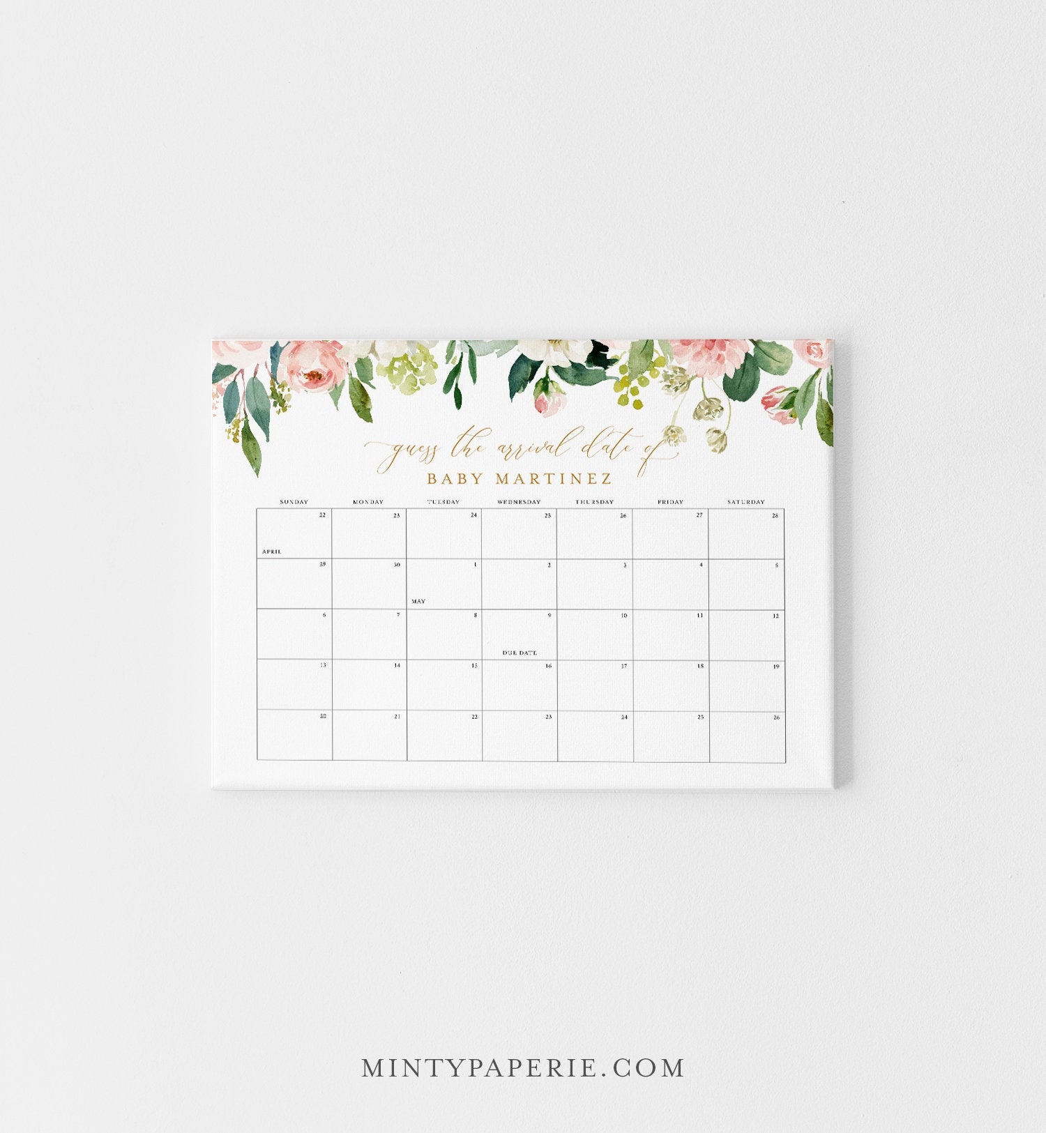 Guess the due date printable hot sale