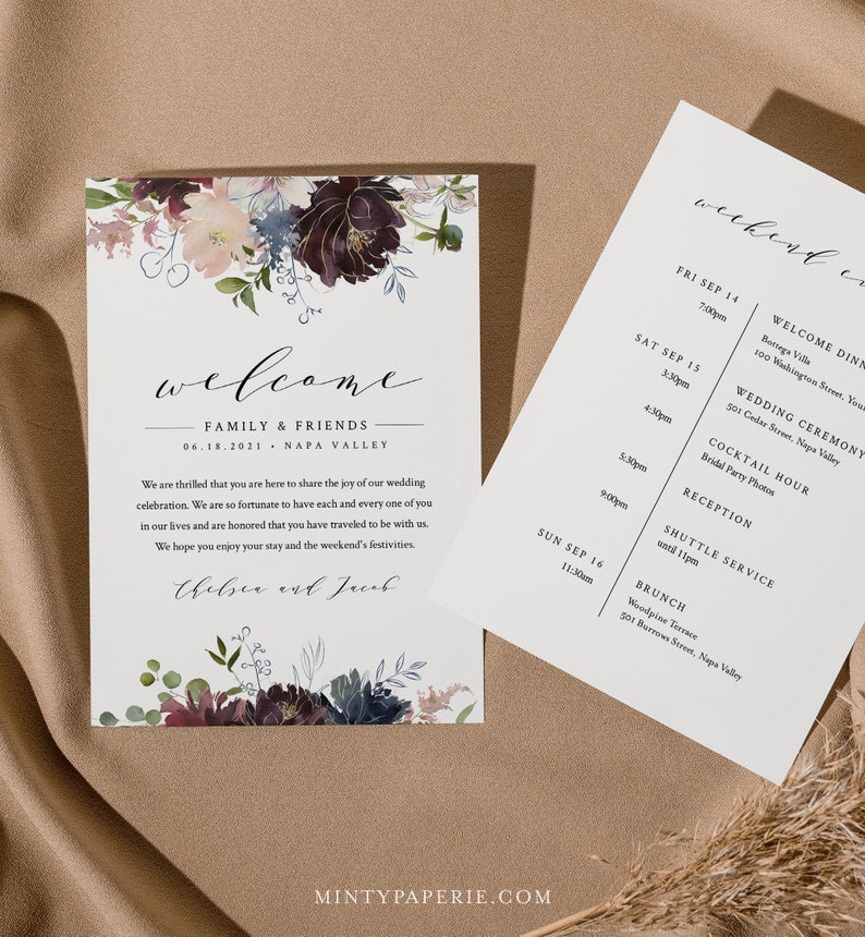 Welcome Bag Letter Template Printable Welcome Note &amp; | Etsy