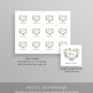 Favor Tag Template, Printable Wedding / Bridal Shower Favor Label or ...