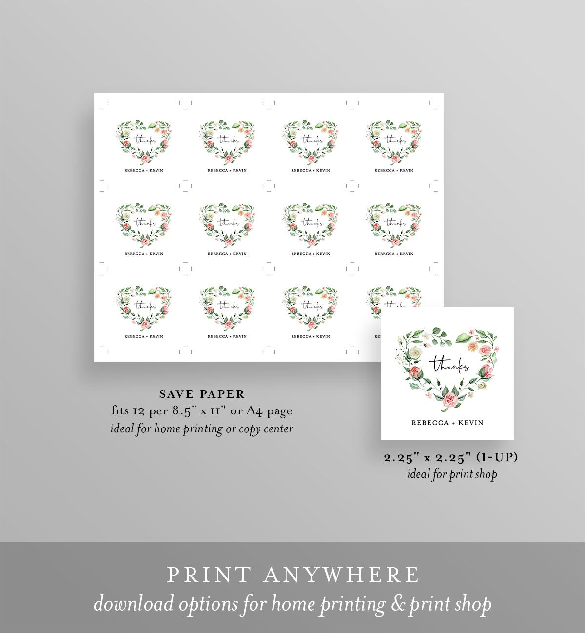 Favor Tag Template Printable Wedding / Bridal Shower Favor - Etsy