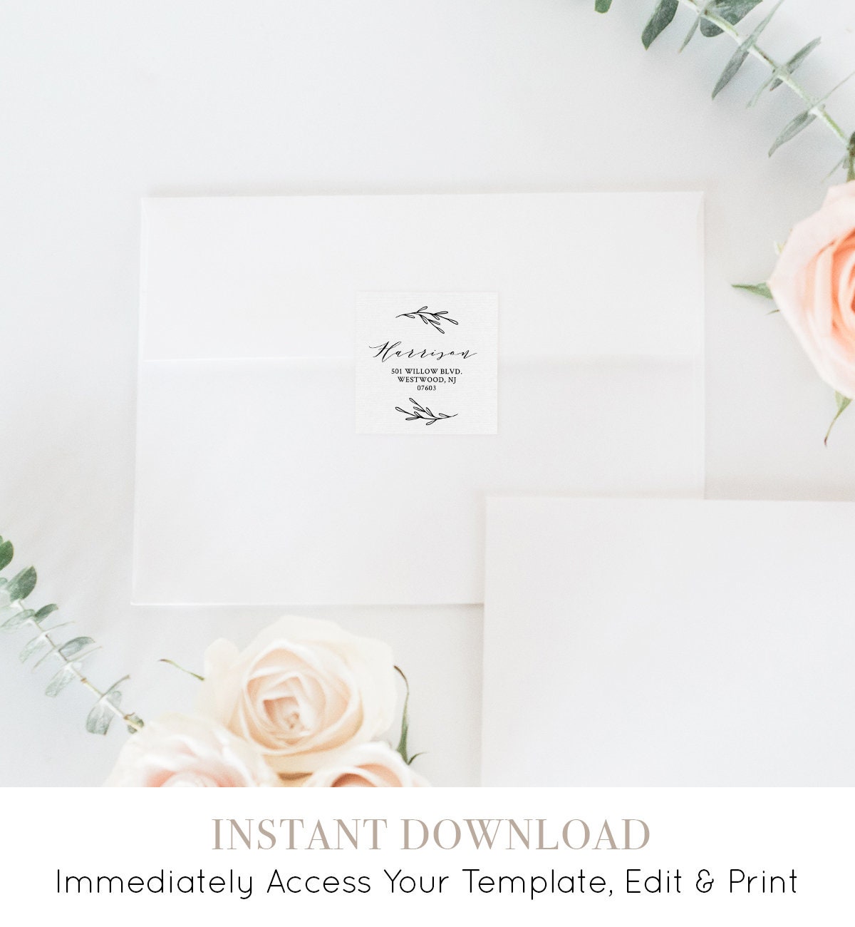 favor tag or address label printable wedding envelope sticker