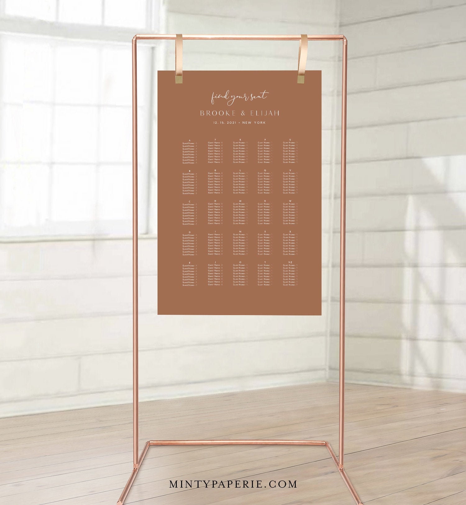 Copper Stand / Welcome Seating Chart Stand / Wedding Sign Stand