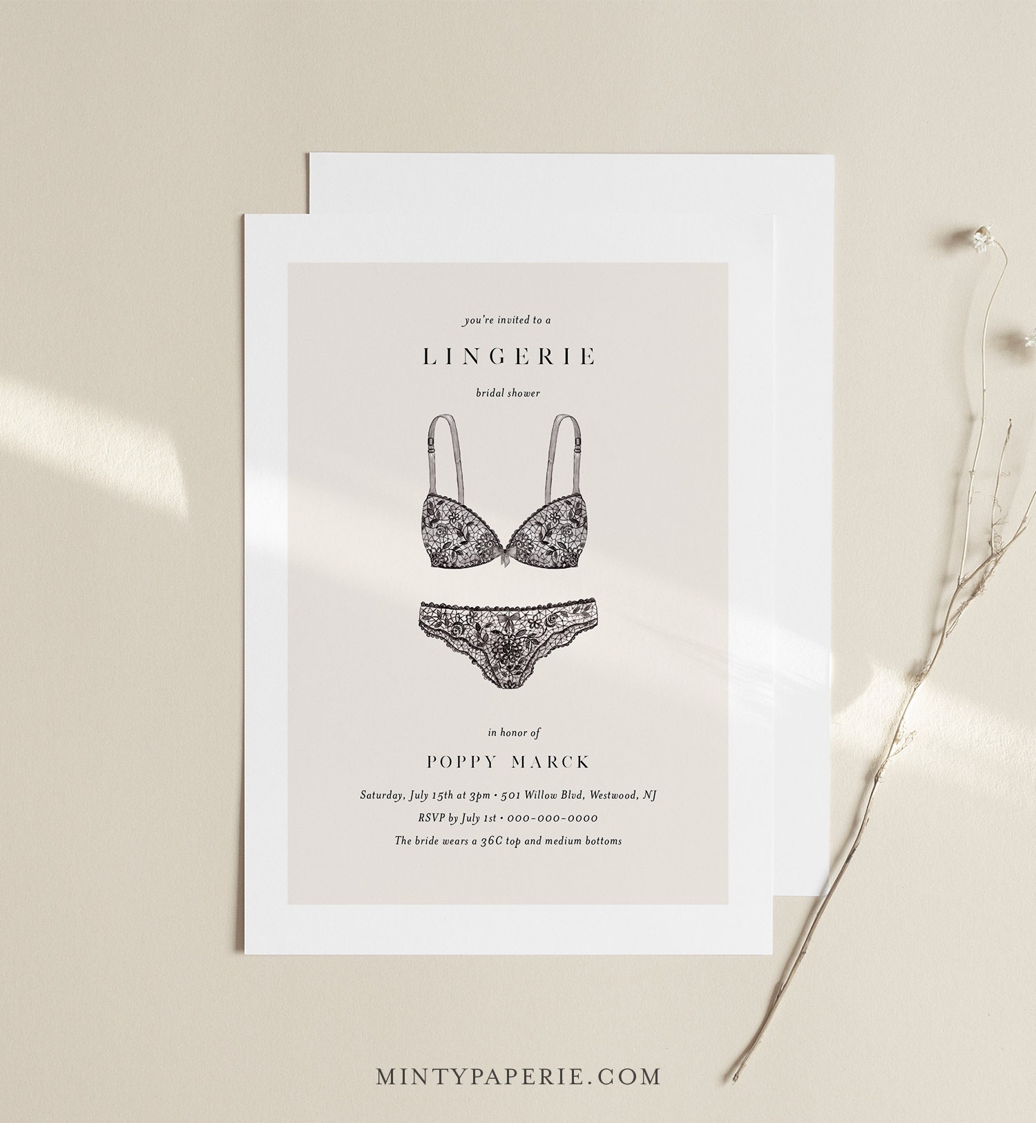 Panty Invitations & Invitation Templates