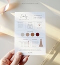 Bridesmaid Info Card Template, Bridal Party Info Card, Bridesmaid Information Card, Modern Minimalist Bridesmaid Infographic #0009-102BIC