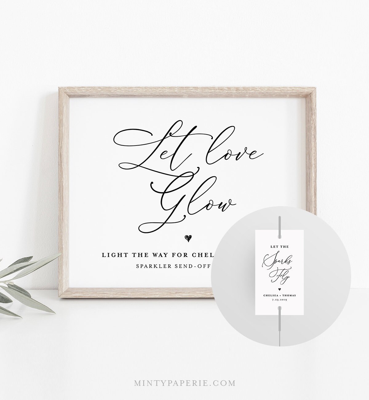 Sparkler Send Off Sign and Tag, INSTANT DOWNLOAD, 100