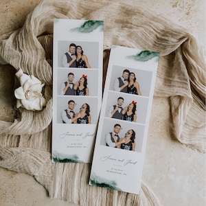 Photo Booth Strip Template, Aquarell Hochzeit Photo Booth Overlay, Photo Booth Rahmen, 100% bearbeitbarer Text, Templett, 2x6, 4x6 #0002-101PBC