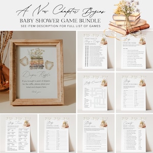 New Chapter Baby Shower Game Bundle, 31 Games, Book, Storybook Baby Shower, Editable Template, Instant Download, Templett 0066-BBGB