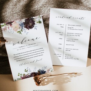 Welcome Bag Letter Template, Printable Welcome Note &amp; Itinerary ...
