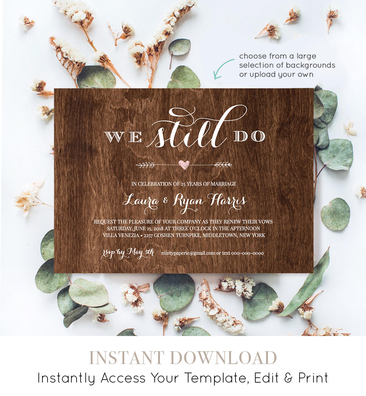 Free Printable Vow Renewal Invitations