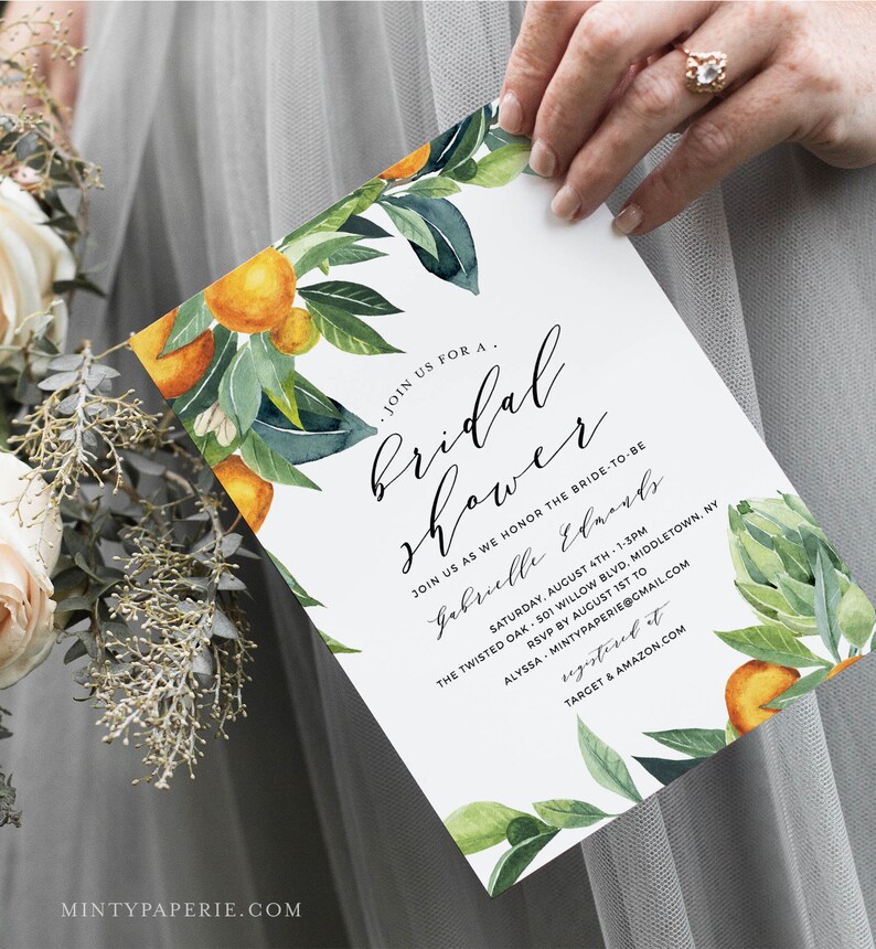 Summer Bridal Shower Invitation Template INSTANT DOWNLOAD Etsy