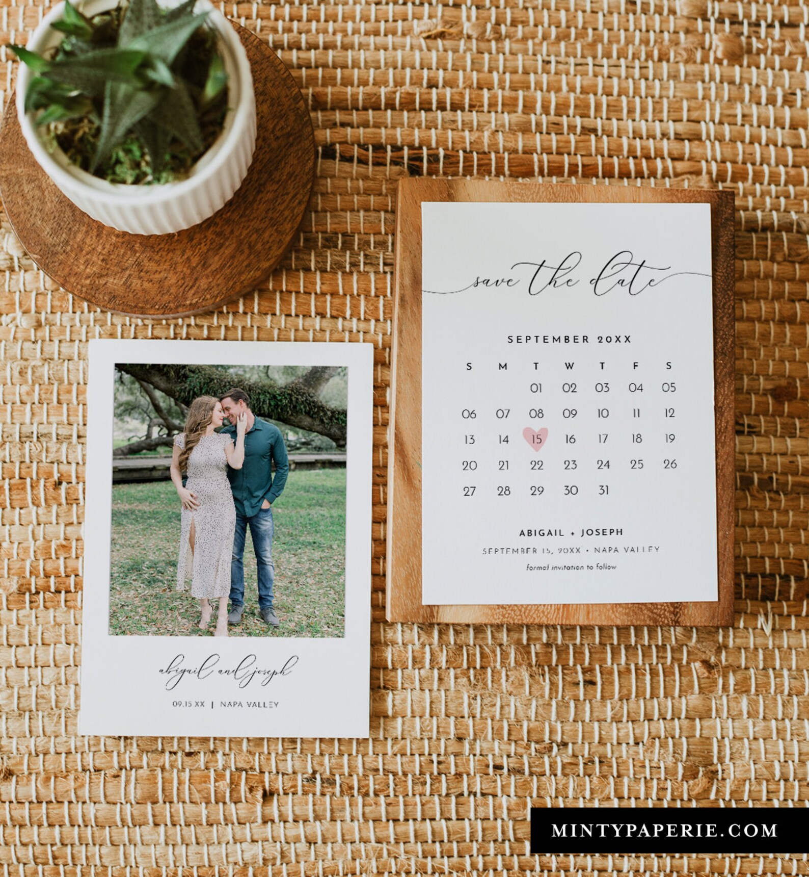Save the Date Card Template Calendar Photo Card Printable Etsy Save the Date Card Template Calendar Photo Card Printable Etsy