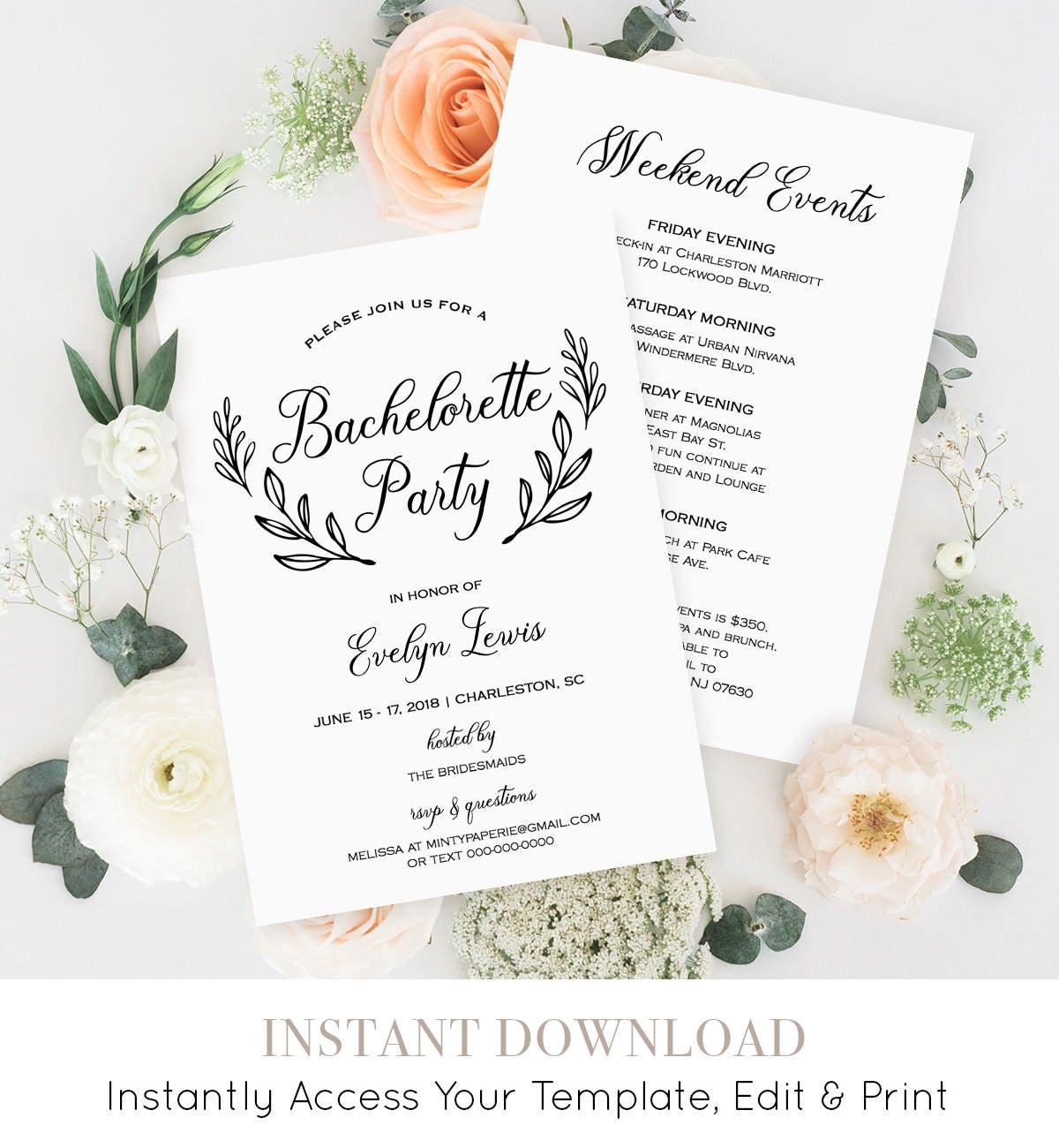 Bachelorette Weekend Itinerary Template Free from i.etsystatic.com