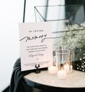 In Loving Memory Sign, Minimalist Wedding Memorial Table, Modern Script, Editable Template, Instant Download, Templett, 8x10 #0032-87S