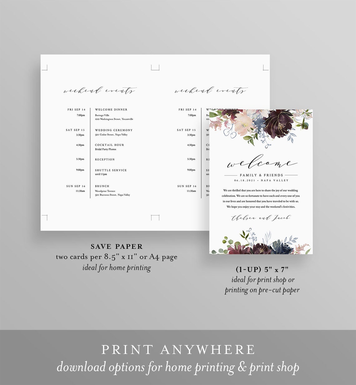 Welcome Bag Letter Template Printable Welcome Note &amp; | Etsy