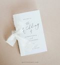 Minimalist Wedding Program Template, Modern Order of Service, Catholic Ceremony, INSTANT DOWNLOAD, 100% Editable, Templett, DIY #045-145WP