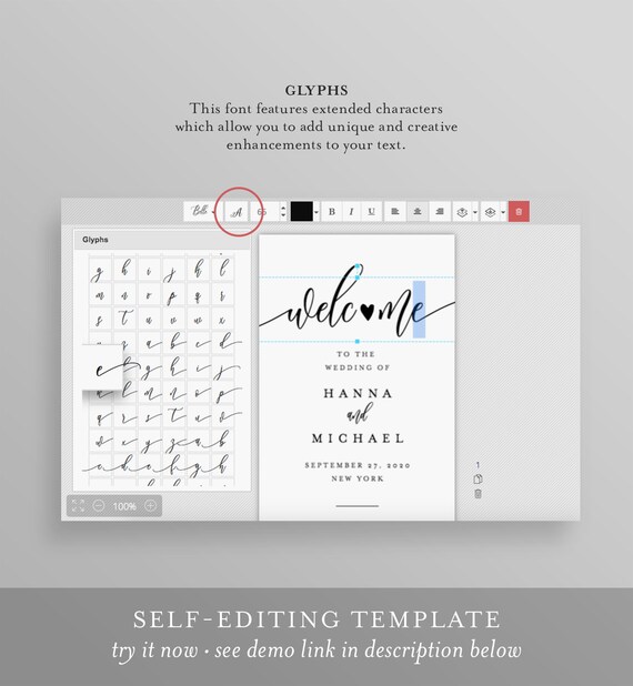 Self-Editing Minimalist #vmt310 Funny Printable Open Bar Sign Template Alcohol Fully Editable Templett Heart Customizable Cocktail