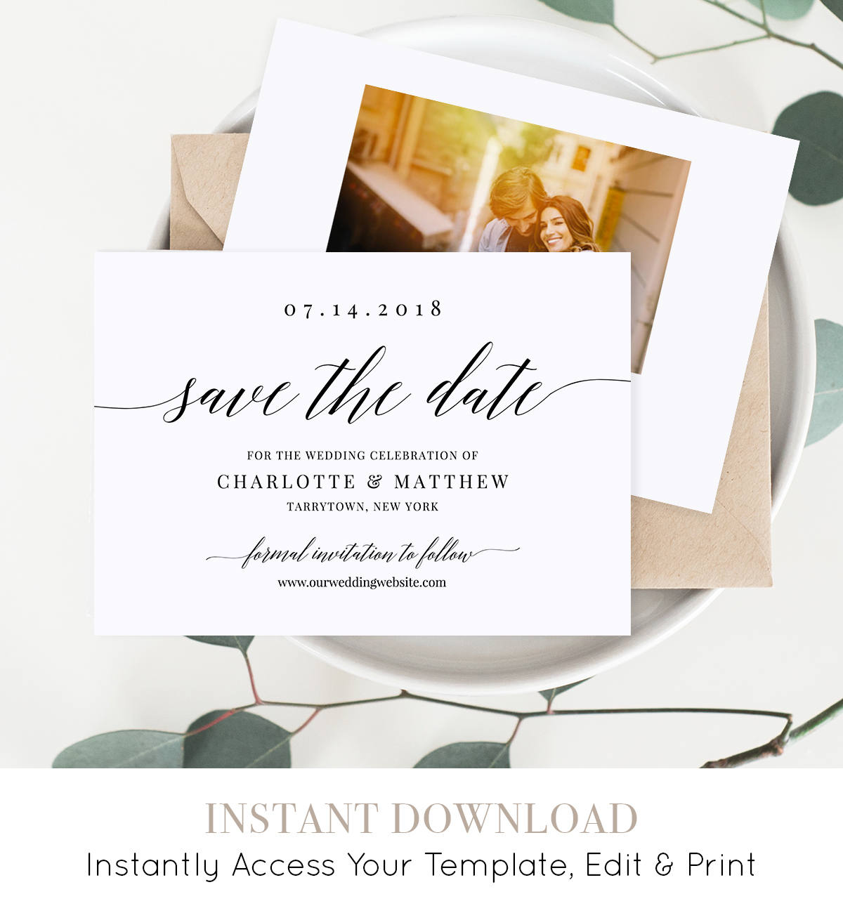 Budget Wedding Save the Date Cards & Templates