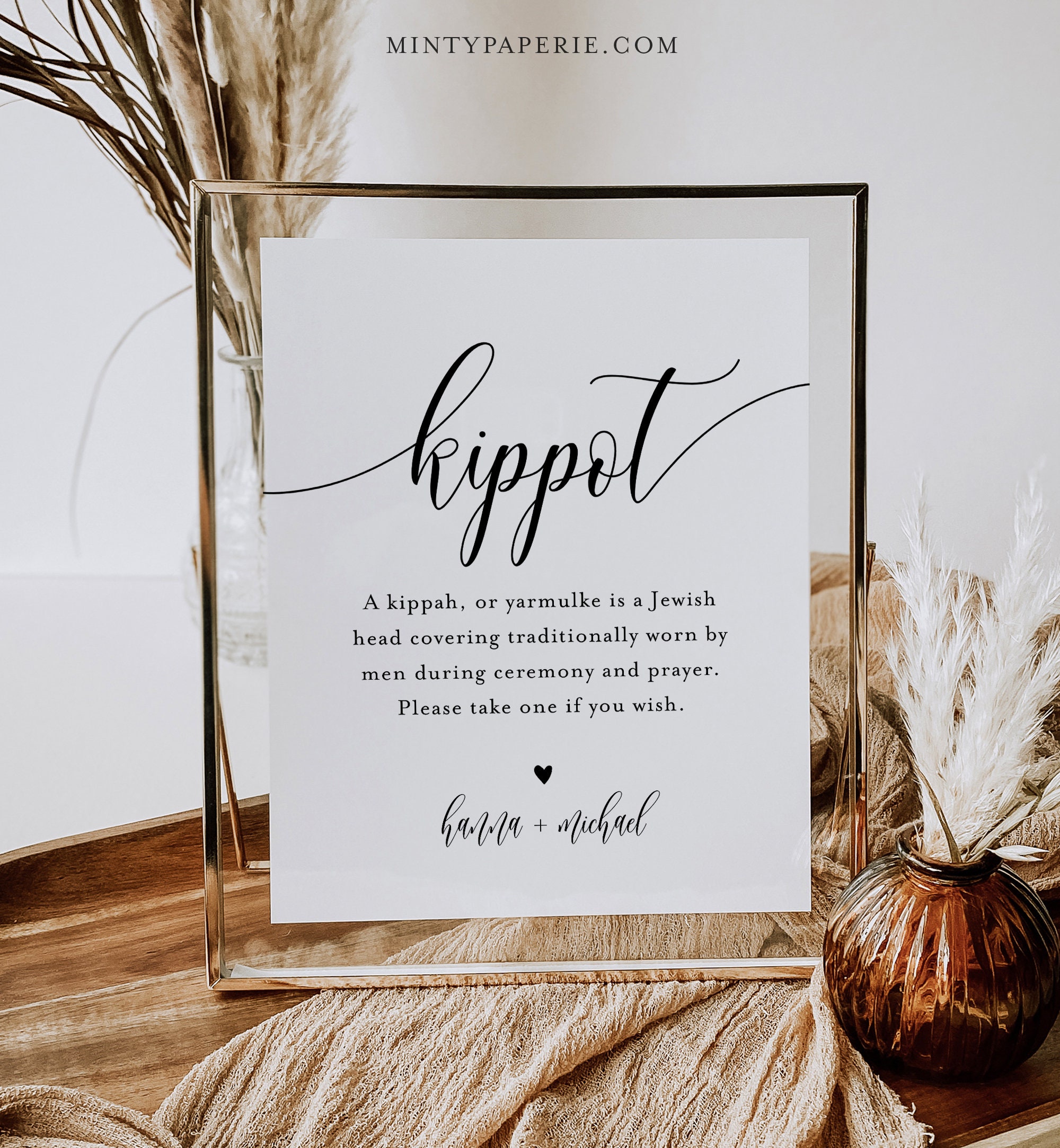 Kippah Sign Free Printable Wedding