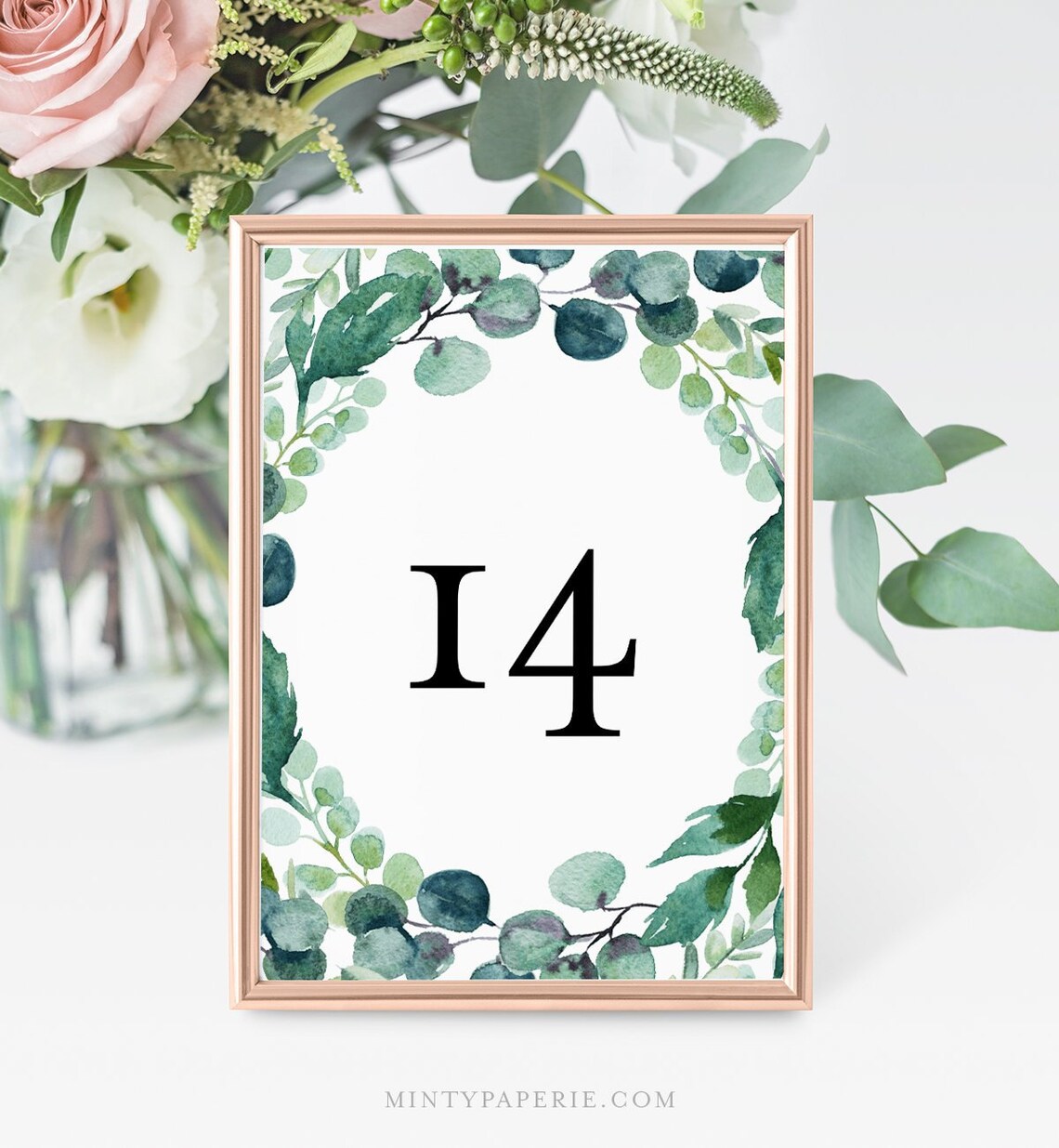 Garden Table Numbers Printable Boho Wedding Table Card Etsy