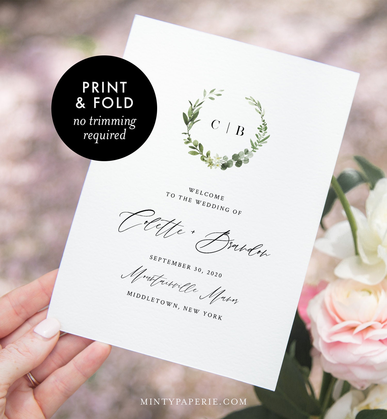 Catholic Wedding Ceremony Booklet Template