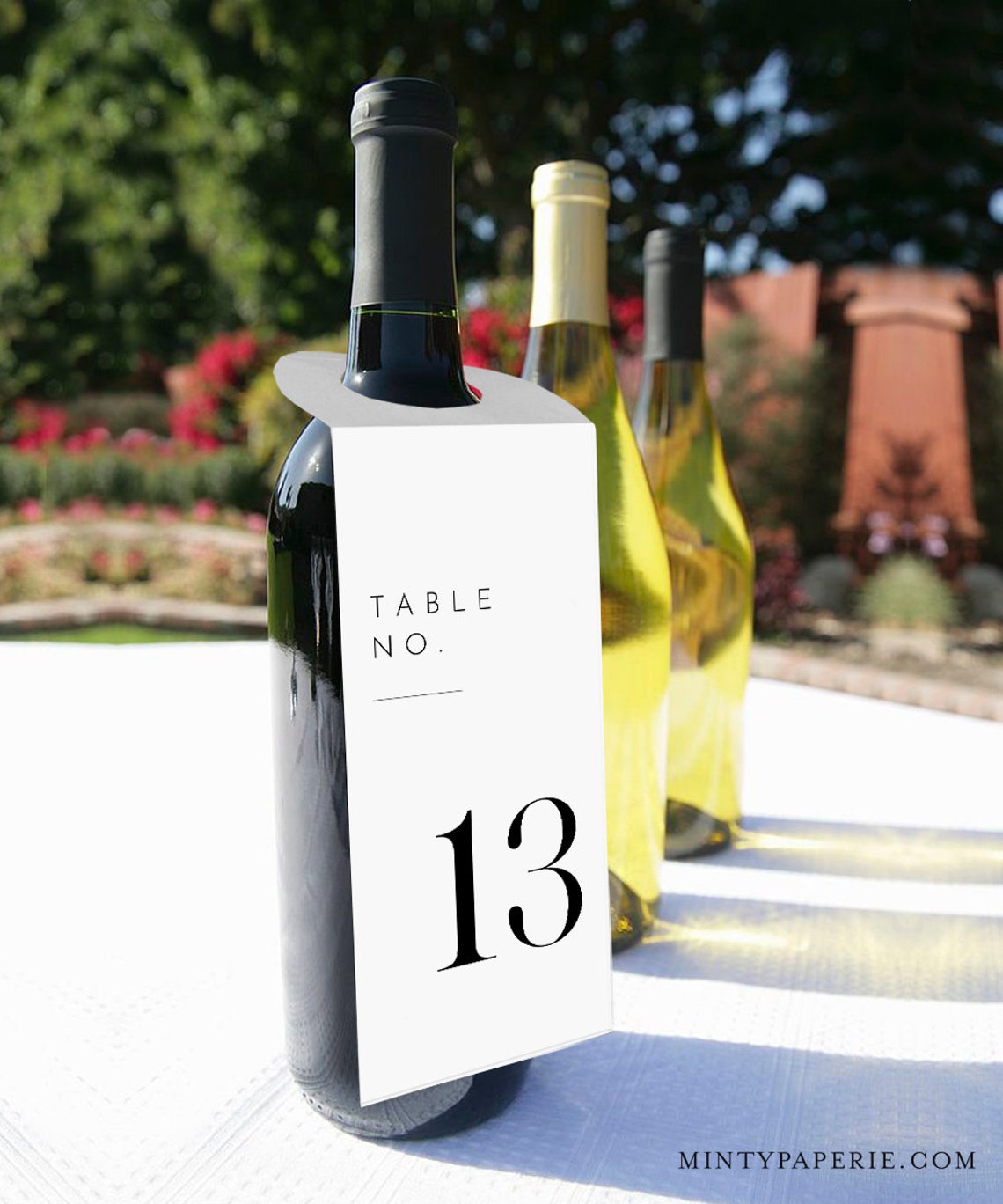 Printable Table Number Template for Wine Bottle Wedding Wine - Etsy