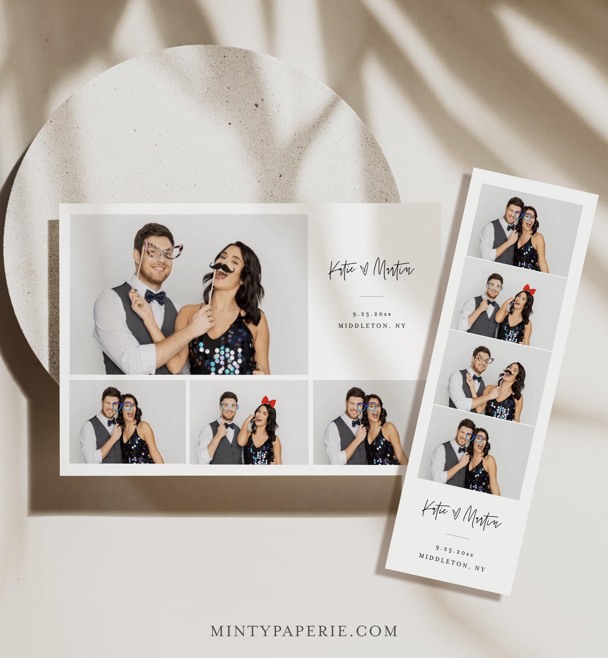 Photo Booth Strip Template, Minimalist Wedding Photo Booth Overlay Photo Booth Strip Template, Minimalist Wedding Photo Booth Overlay