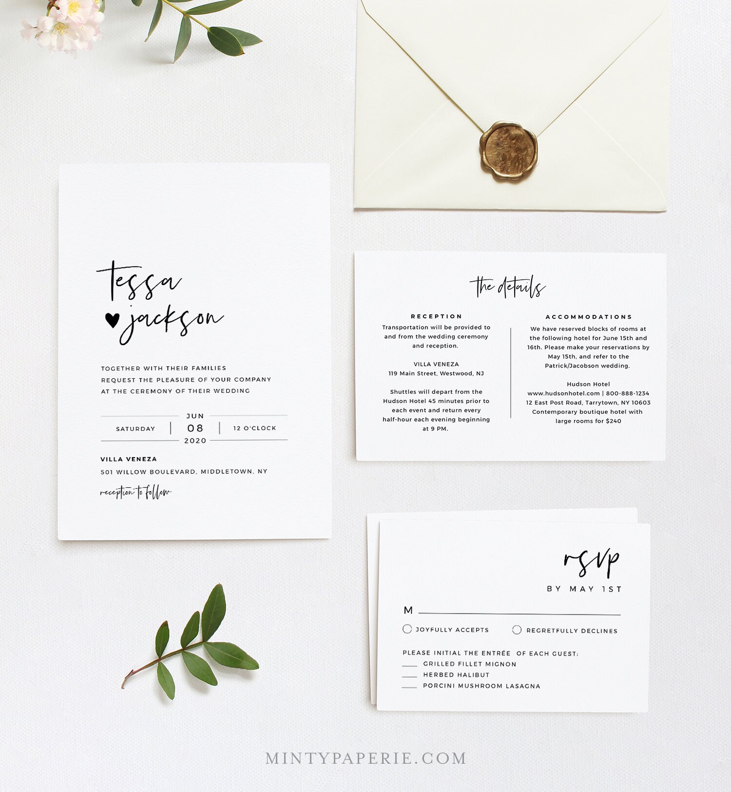 Reception Invitation Template, Minimalist Modern Design, 5x7, Wedding  Reception Invitation, Editable, Printable, Templett INSTANT Download 