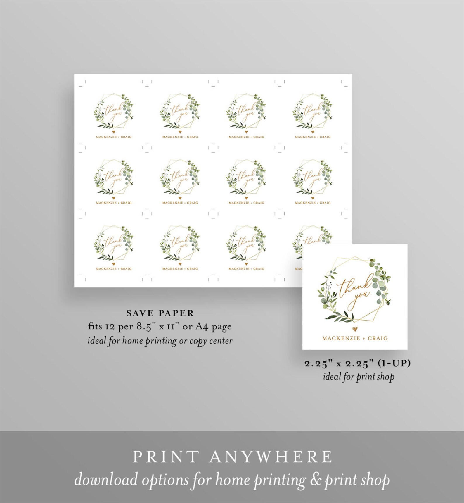 Wedding Favor Tag Template Printable Wedding / Bridal Shower - Etsy
