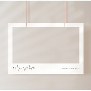 Minimalist Photo Prop Frame, Wedding Photo Booth Frame, Bridal Shower, Birthday, Editable Template, Instant Download, Templett #0031-112PP