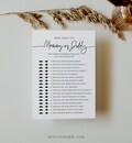 Who Said It, Mommy or Daddy Game, Minimalist Baby Shower, 100% Editable Template, Instant, Templett, 5x7 #0009-289BASG