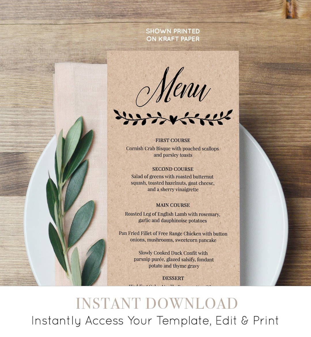 printable-menu-card-template-rustic-wedding-dinner-menu-fully-editable-template-instant-download-digital-diy-kraft-nc-106wm-etsy