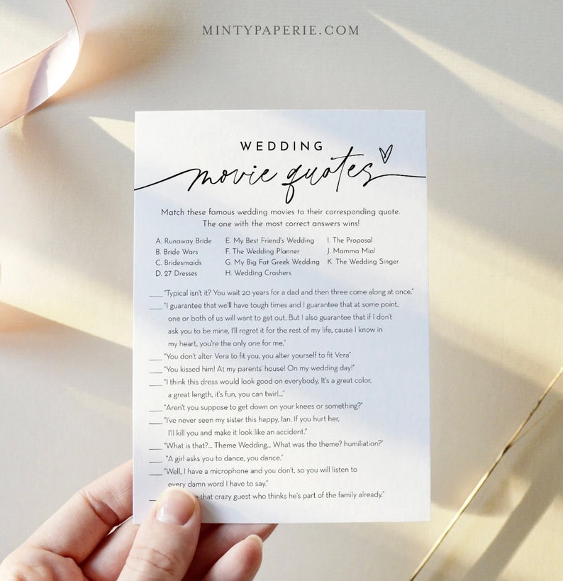 Minimalist Bridal Shower Game Bundle 37 Games MEGA Wedding Etsy