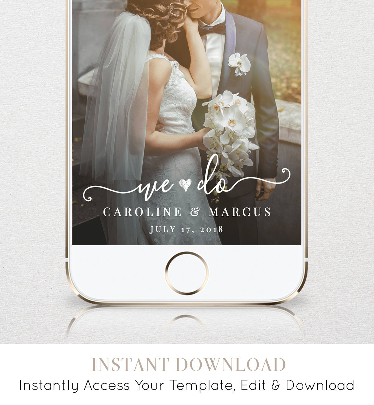 Self Editing Wedding Geofilter For Snapchat Instant Download 100 Editable Template Custom We Snapchat Wedding Geofilter Template