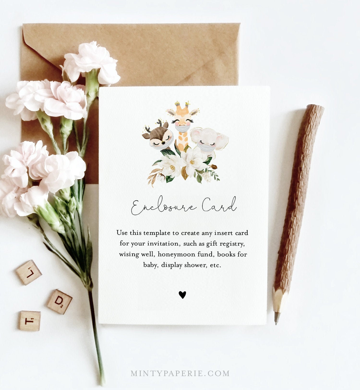 baby shower registry inserts