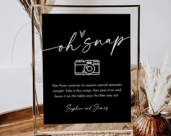 Disposable Camera Sign, Can't Wait to See What Develops, Wedding Guest Photo, I Spy, Take Action, Editable Template, Templett 8x10 0034B-49S