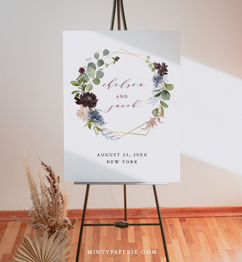 Welcome Sign Template Printable Wedding Welcome Poster | Etsy