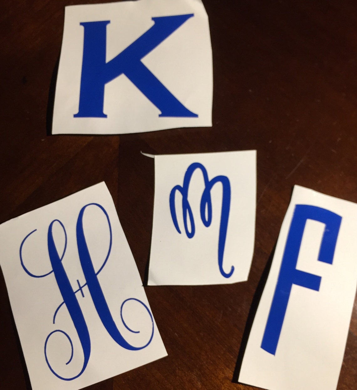 Single Letter Iron on Decal Etsy