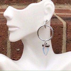 Teardrop Earrings/Moonstone Earrings/Hoops Earrings/Silver Plated Stud/Natural Moonstone Earrings/Silver Plated Earrings/ Women’s Earrings Bild 1