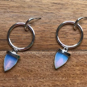 Teardrop Earrings/Moonstone Earrings/Hoops Earrings/Silver Plated Stud/Natural Moonstone Earrings/Silver Plated Earrings/ Women’s Earrings Bild 3