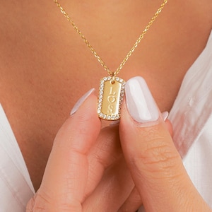 カスタムドッグタグネックレス、パーソナライズされたイニシャルネックレス、レターネックレス、パーソナライズされたギフト、カスタムジュエリー、彼女へのギフト、記念日のギフト