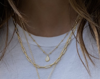 Minimalist Necklace, Gold layering necklace, Dainty Necklace, Delicate Necklace, Minimalist Jewelry, Simple Necklace, Layering Necklace Gift